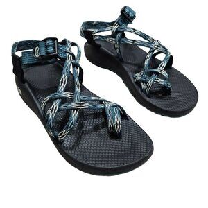 Chaco Womens Z/2 Classic Sandal With Adjustable‎ Straps Vibram Sole Teal size 11